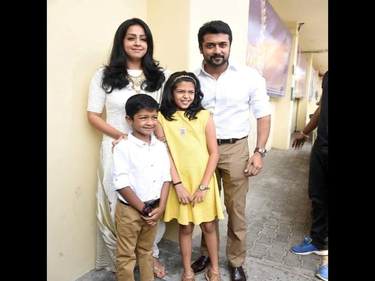 Suriya stops photographers to take photo of his son and daughter