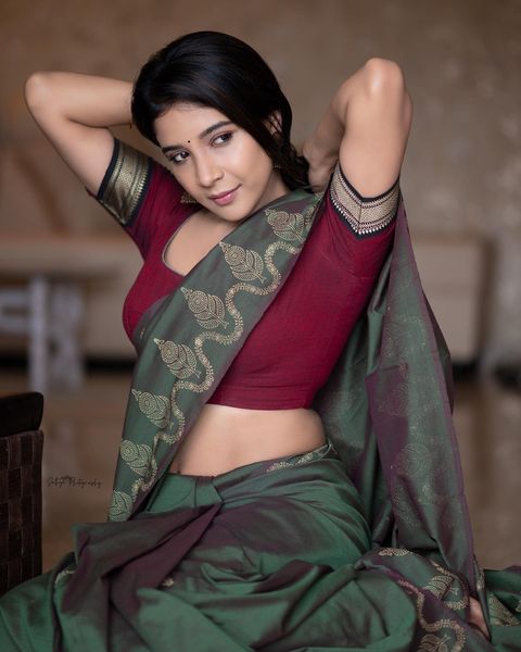 Sakshi agarwal posing in hot saree goes viral on social media