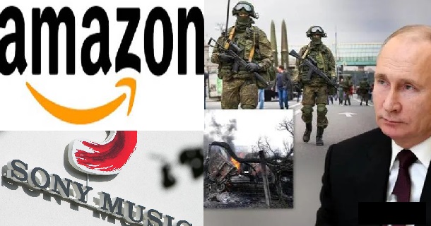 Amazon, sony music and american banks stopped their services from russia for war