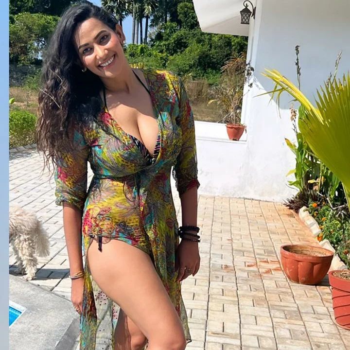 Sanjana singh latest hot photos in transparent dress getting viral