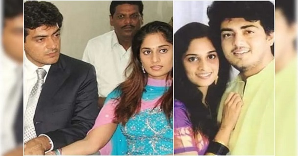Ajith kissing shalini romanticly pictures viral on social media