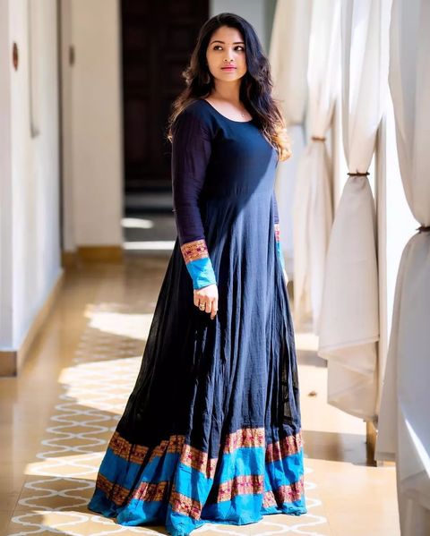 Sharanya turadi hot full gown swirl photos posted on social media