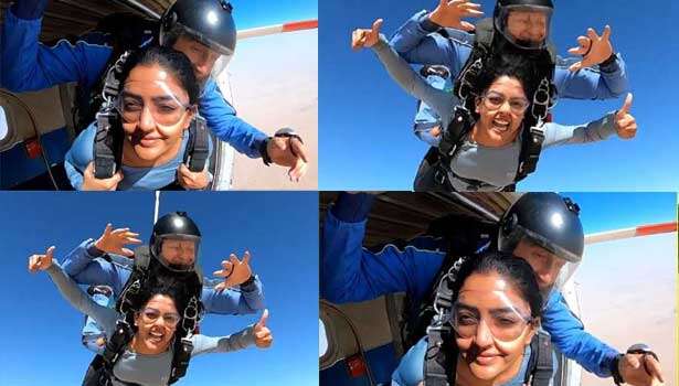 Eesha rebba sky diving video getting trending on social media