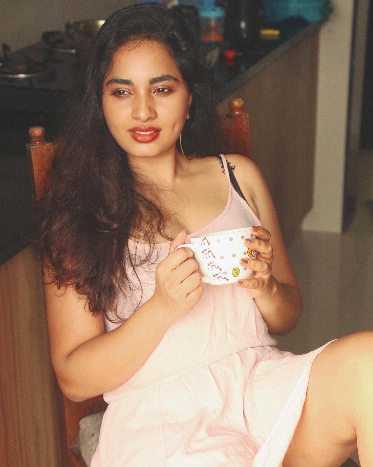 Srushti dange hot pink slip photoshoot getting viral