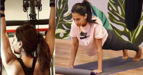 Aiswarya rajinikanth hot sweat photos post gym workout