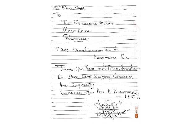 Ajith kumar wrote thanking letter to kerala team