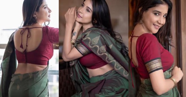 Sakshi agarwal hot saree photoshoot trending on social media