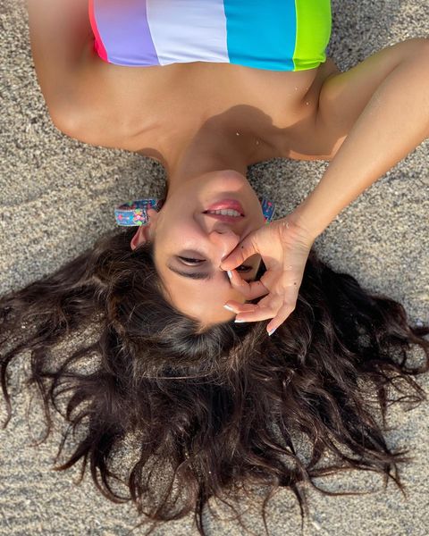Sara alikhan hot photoshoot stills in bikini dress