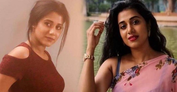 Shilpa manjunath hot posing in 2 piece dress glamour photoshoot getting viral