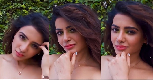 Samantha hot video in two piece dress glamour getting viral