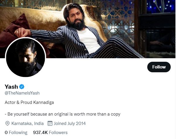 Yash posts as proud to be kannadiga quote makes fans angry after kgf success