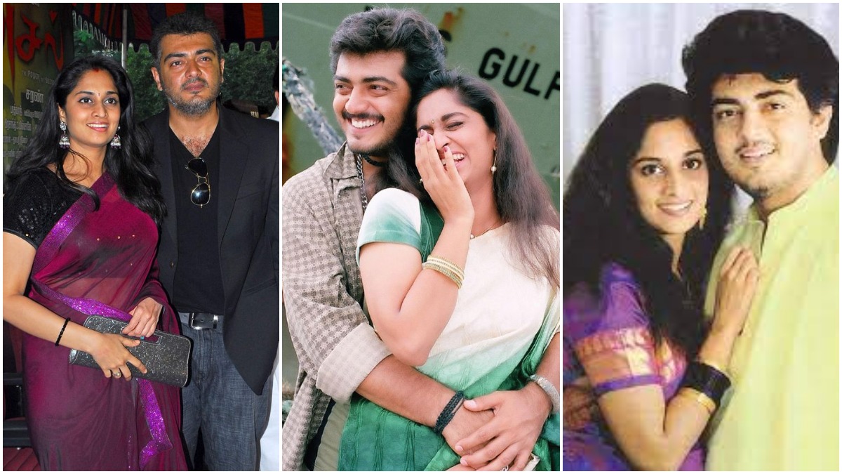 Ajith angry on press meet while shalini cornered with questions