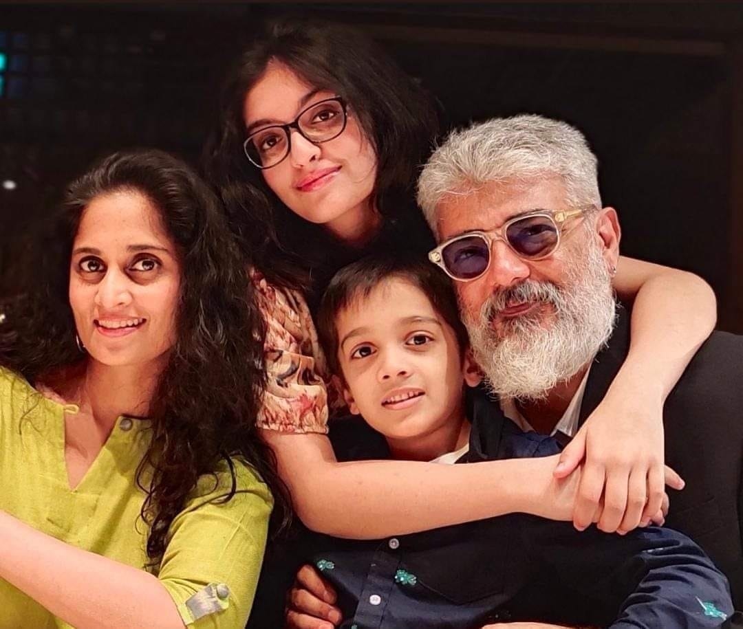 Ajith shalini couple and family photos trending on behalf of their 22nd anniversary