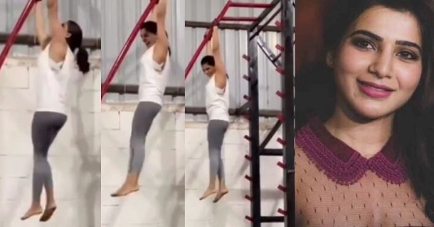 Samantha hot video while doing workout