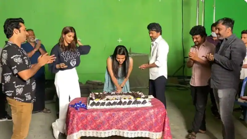 Aparna das birthday celebration in beast shooting spot