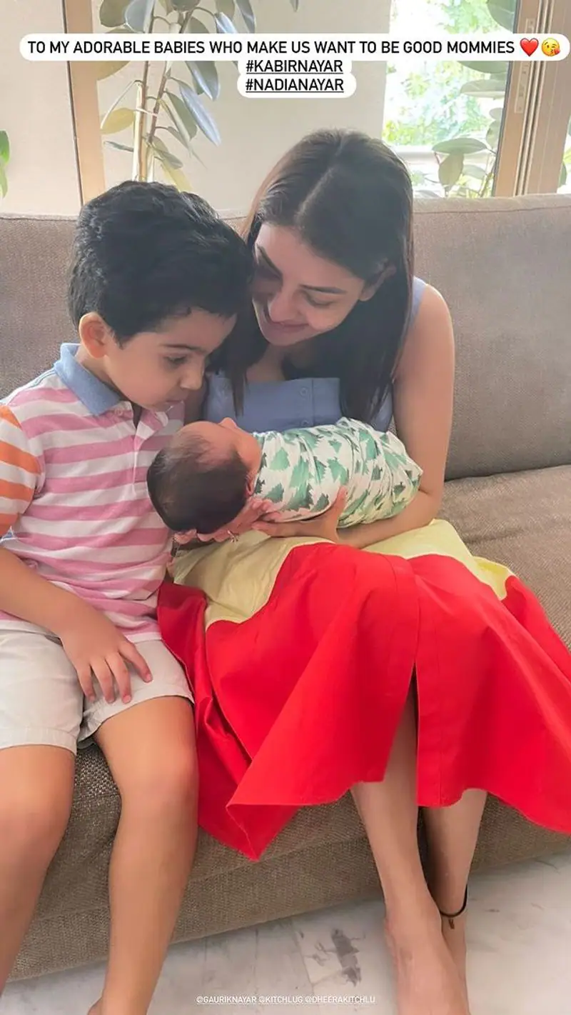Kajal agarwal shares her son photo for the first time on social media