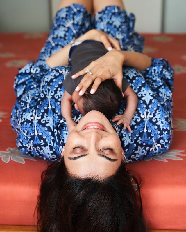 Kajal agarwal shares her baby neil kitchlu photo on instagram