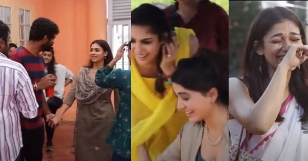 Kaathuvaakula rendu kadhal making video and vignesh shivan dancing getting viral
