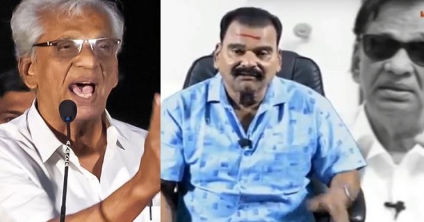 bayilvaan ranganathan and k rajan fight straight in function and shouting bad words video viral