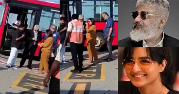 Ajith kumar and manju warrier spotted in airport video got leaked on internet