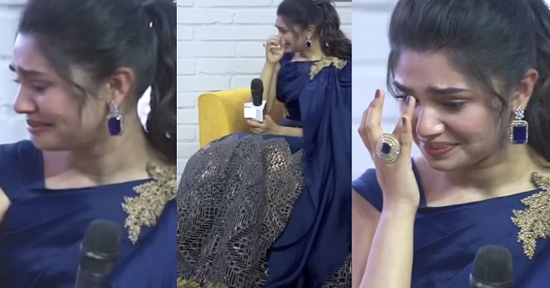 Krithi shetty crying on stage because of prank viral video