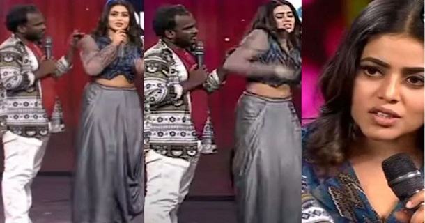 Poorna a shamna kasim angry on contestant for his behaviour