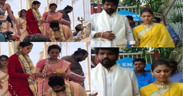 Vignesh shivan and nayanthara in tirupati after marriage