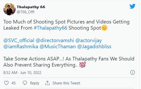 Thalapathy66 shooting spot photos and videos got leaked on internet