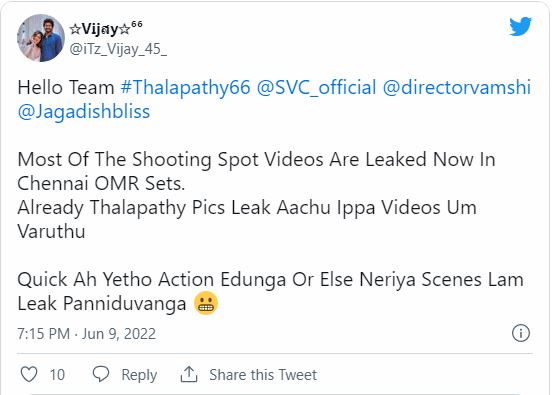 Thalapathy66 shooting spot photos and videos got leaked on internet