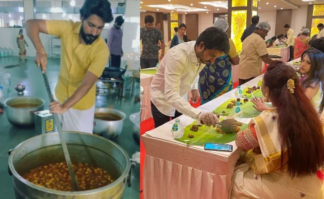 Young hero famous chef team prepared non veg varieties for vikram success meet
