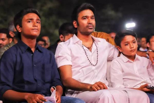 Dhanush playing cricket with his sons photos getting viral