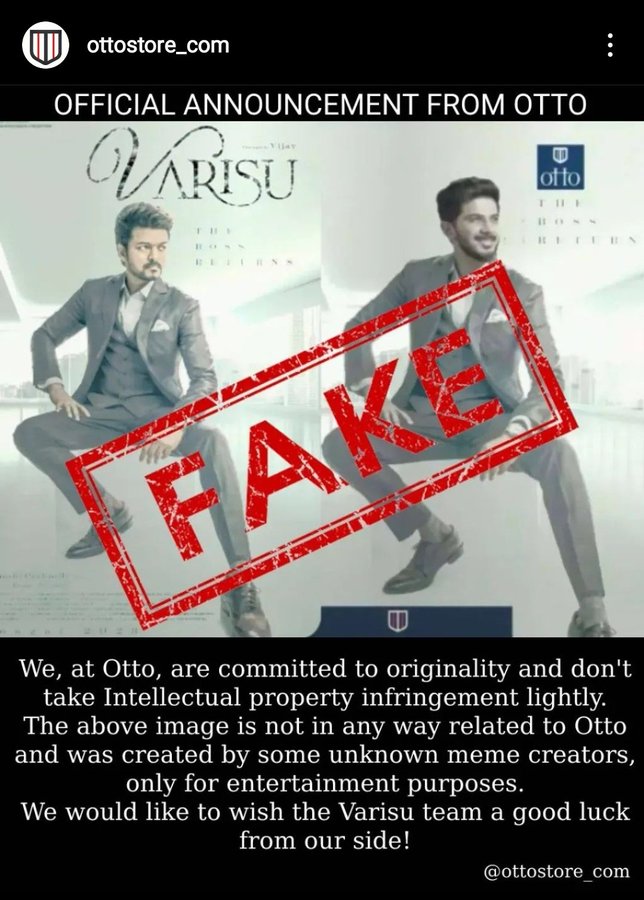 Does varisu first look is copied from otto ad poster