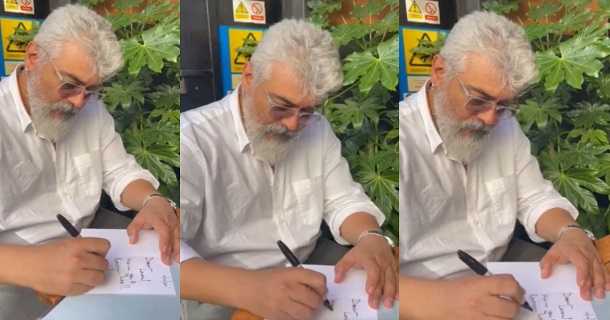Ajith kumar spotted in london super market video getting viral on social media