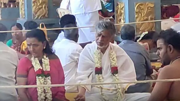 Sa chandrasekar celebrated 80years of marriage and did poojai in thirukadaiyur temple