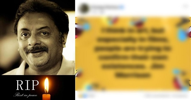 Prathap pothan last post getting viral on social media