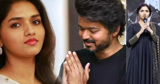 Thalapathy vijay surprised sunaina in flight laththi teaser launch video getting viral