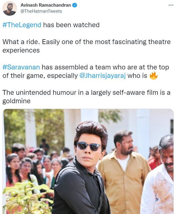 The legend movie release reviews on twitter as a post
