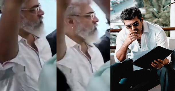 ajith kumar travels in crowded bus with people