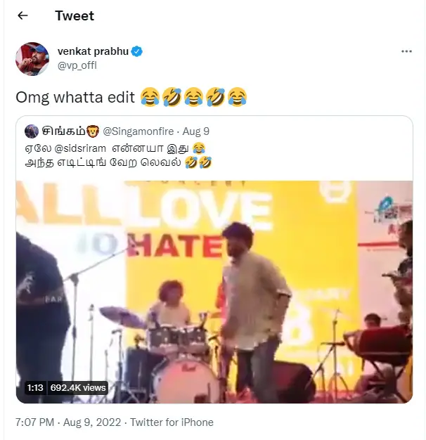 sidsriram got trolled for latest stage performace tweet getting viral on social media