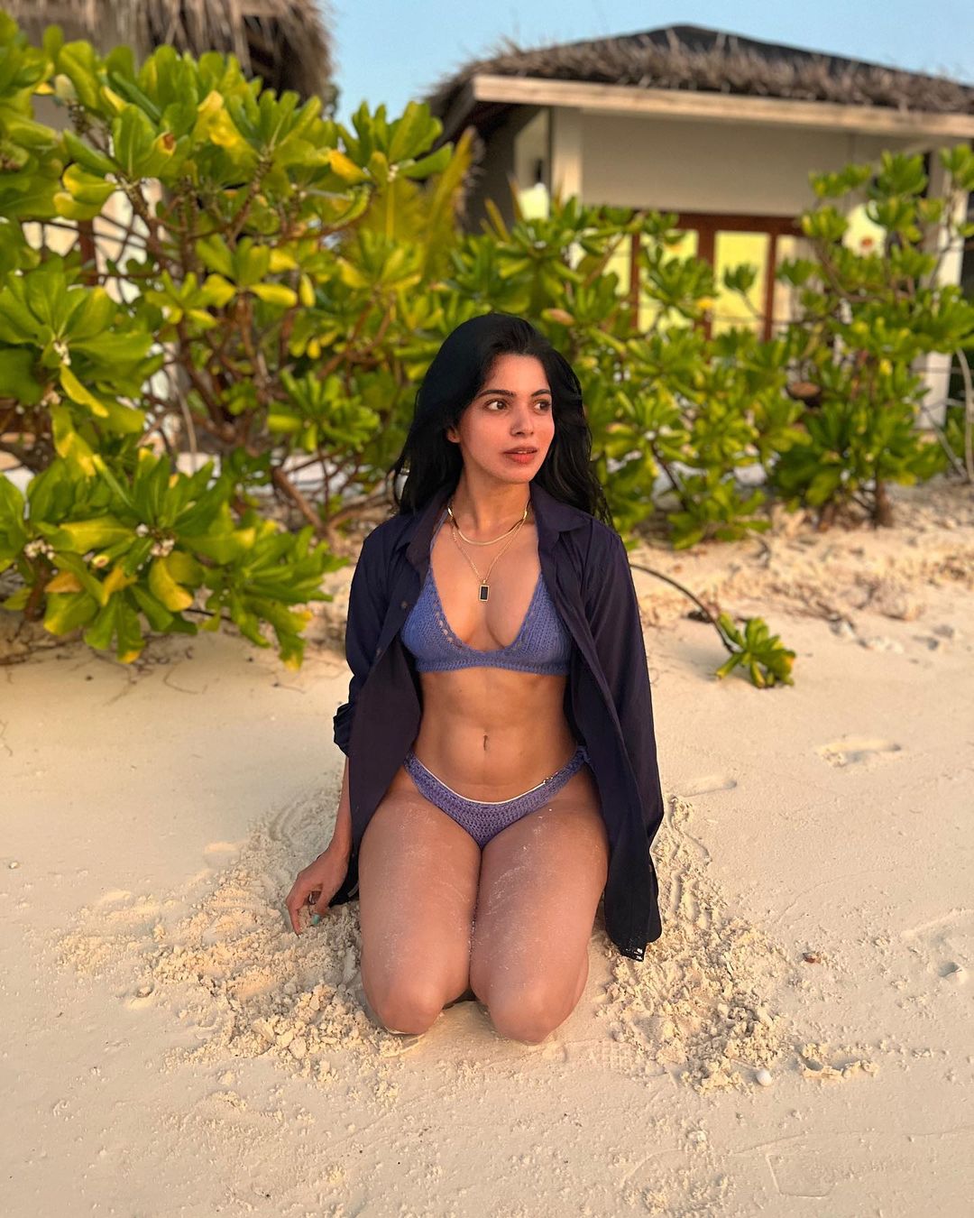 actress divyabharathi hot video in bikini dress getting viral on social media