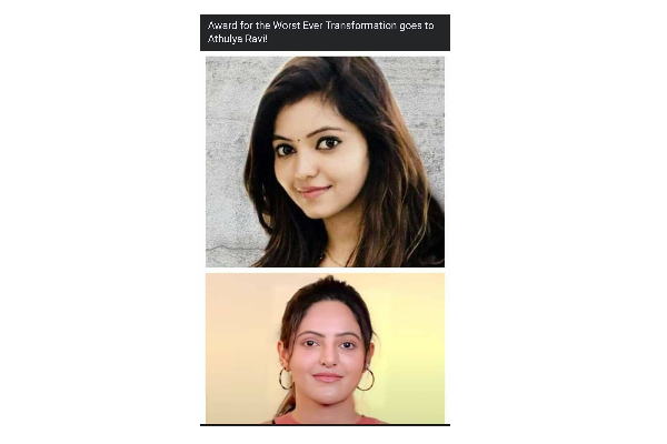 athulya ravi face has been seemed to changed after plastic surgery commented by fans and netizens