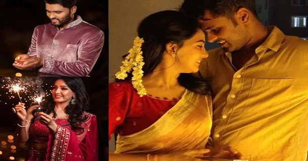 amir pavni reddy diwali celebration romantic photos getting viral