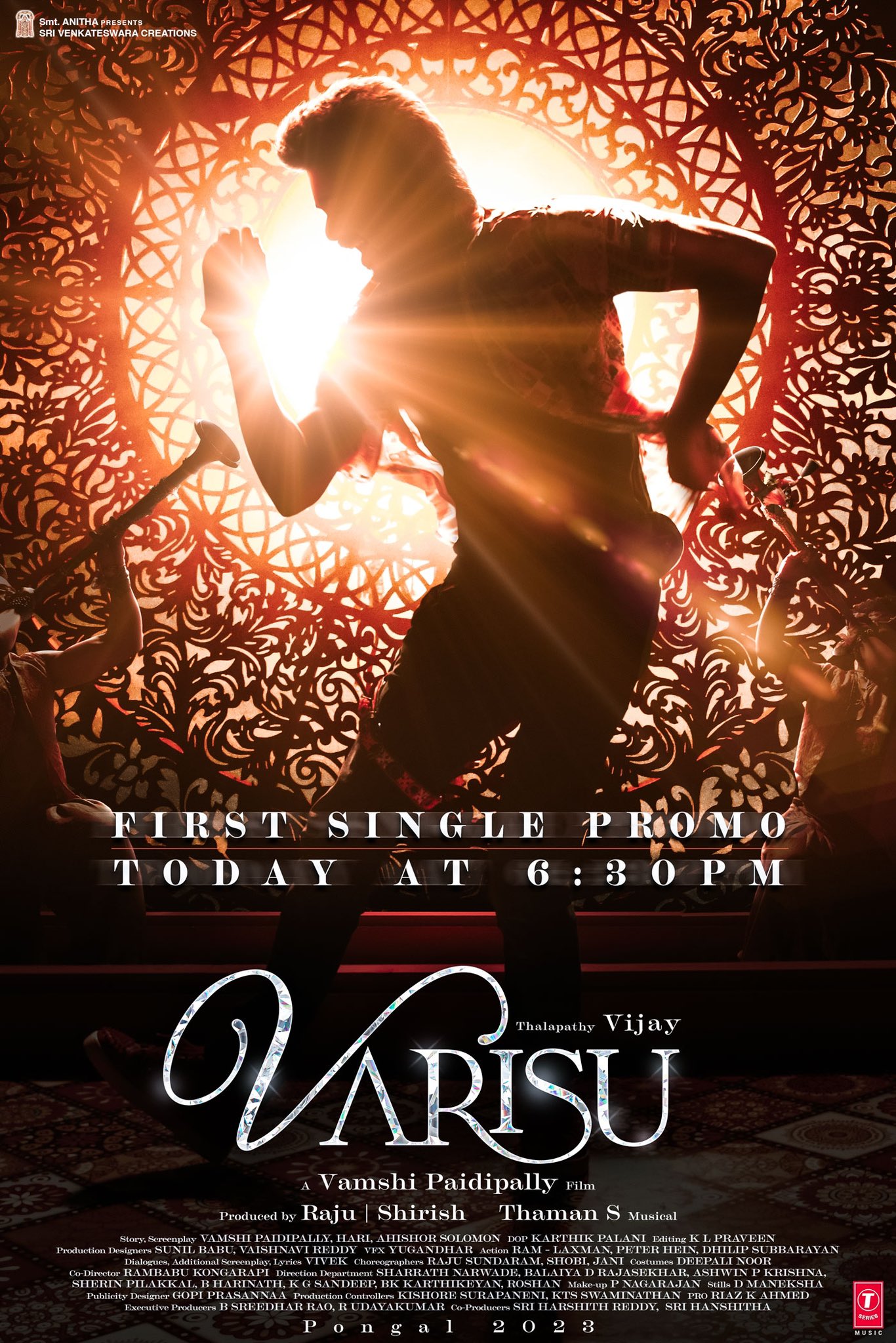 varisu movie first single promo to be released today evening announced by film crew