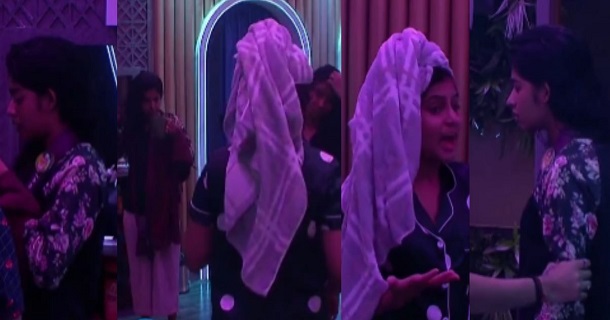 janany and queency fight video in biggboss season 6 tamil and janany broke the coffee cup