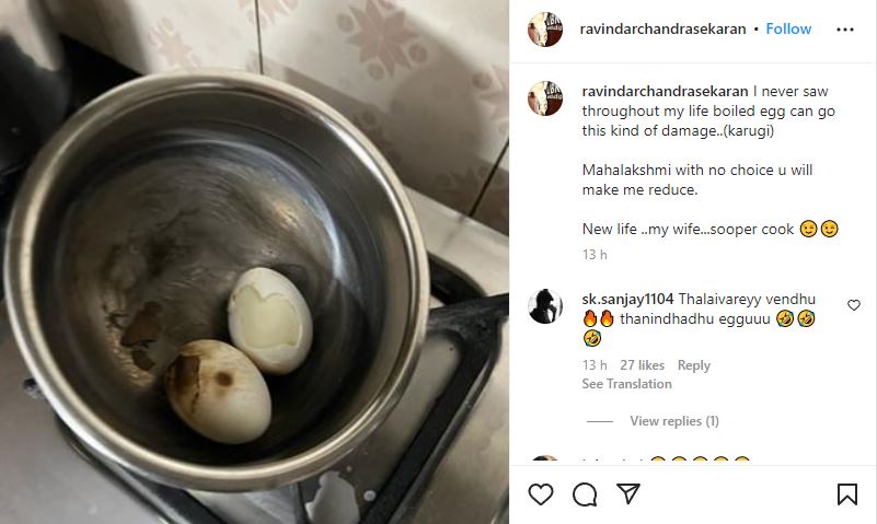 ravinder posts photo of his new wife cooking egg post getting viral