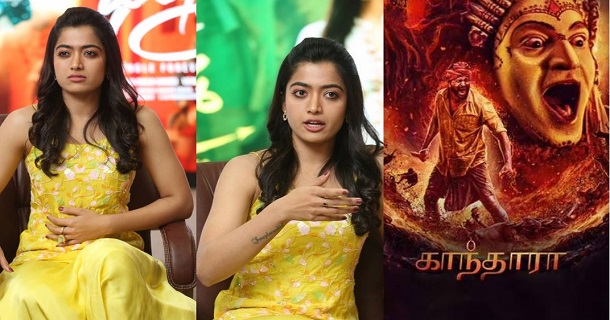 rashmika answer about kantara movie in an interview stirs up kannada fans angry on her