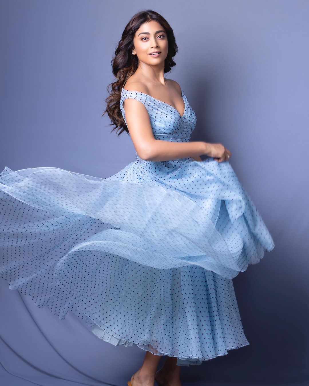 shriya saran hot photos showing glamour gown