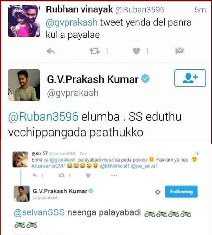 gv prakash old tweet about ajith kumar and dhanush getting viral on social media