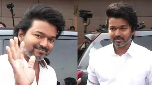thalapathy vijay appeared in front of his fans after meeting video and photos getting viral
