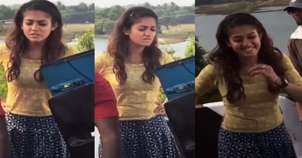 nayanthara naanum rowdy thaan shooting spot video getting viral on social media